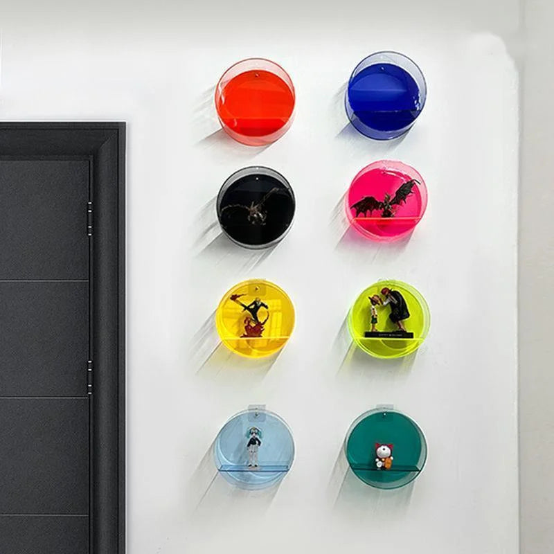 Colorful Acrylic Wall Display Shelf